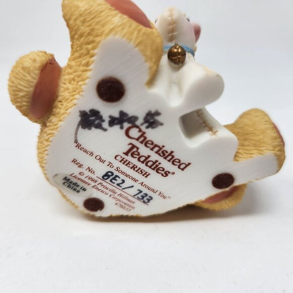 1998 Cherished Teddies CHERISH 476633 Baby Girl with Toy Horse Figurine "Reach O - Picture 10 of 12